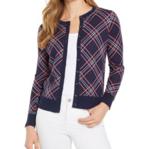 Charter Club Button Front Cardigan S Plaid 337 - Picture 7 of 7